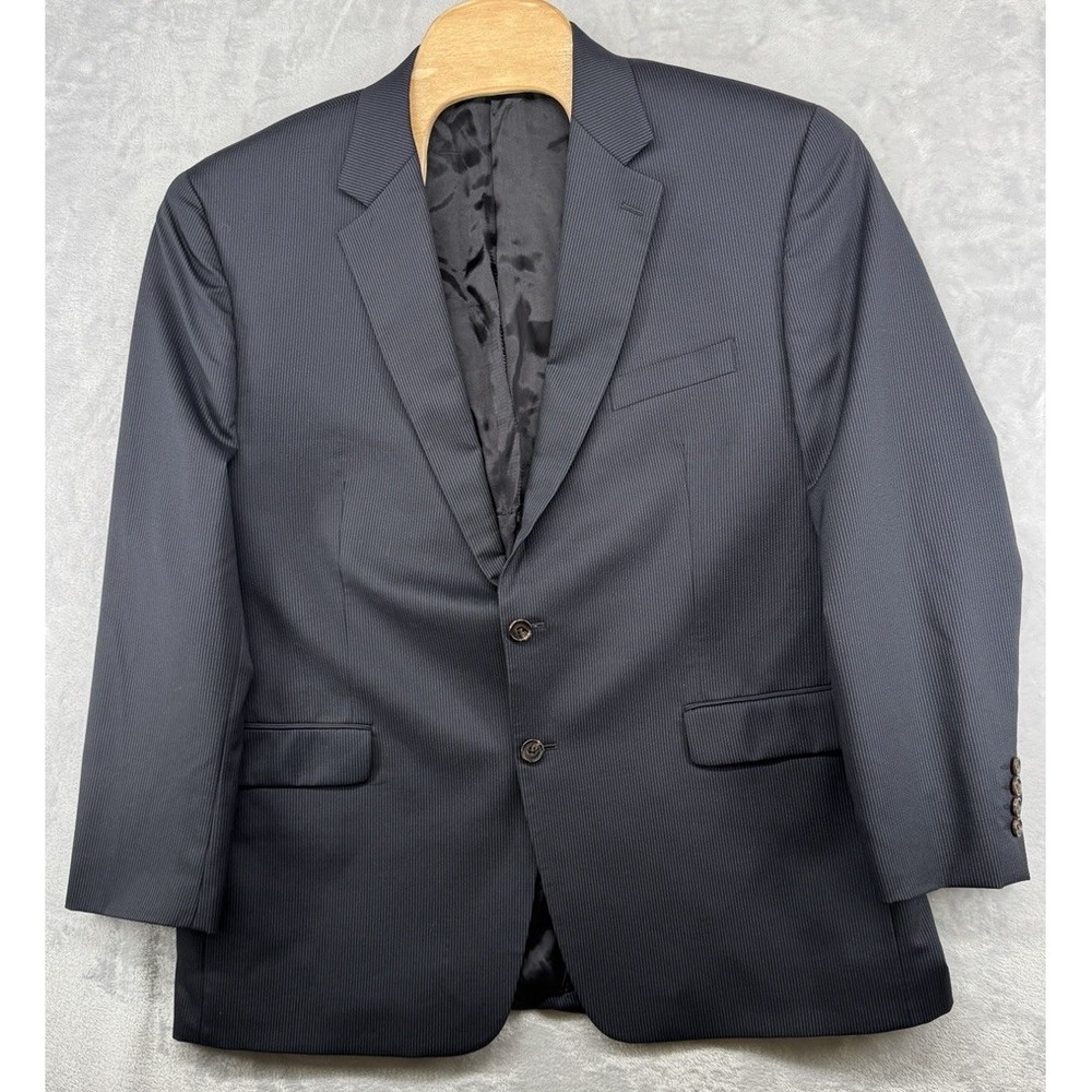 Ralph by Ralph Lauren Dillards Pinstripe Dark Blue Blazer Suit Jacket Men's 46 R